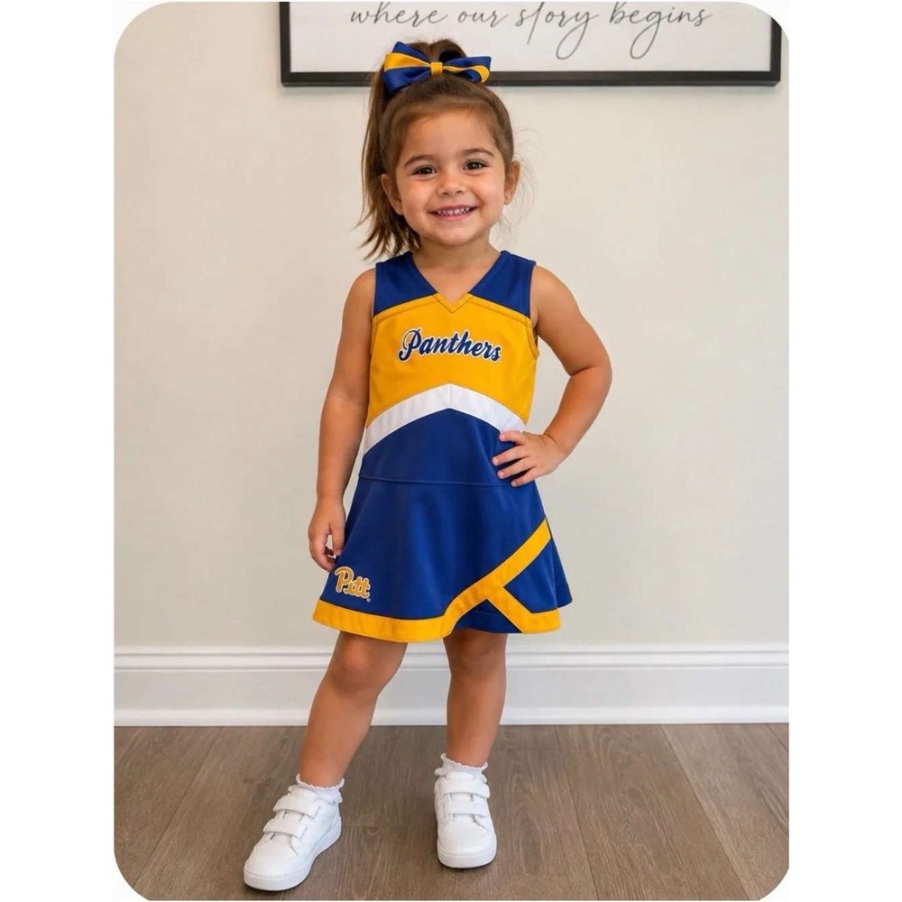 Pittsburgh Panthers Kids 2T Blue Cheer Jumper Dress 2 Piece Set 9K4T1CC00-C29